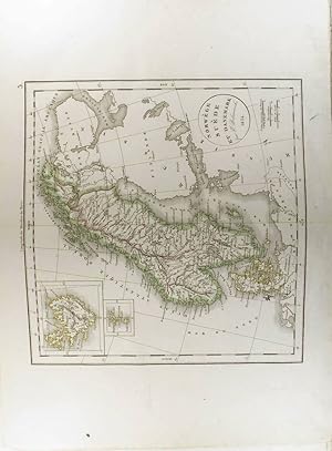 Imagen del vendedor de Norwge, Sude et Danemark. (Carte dresse en 1834). a la venta por Librairie Et Ctera (et caetera) - Sophie Rosire