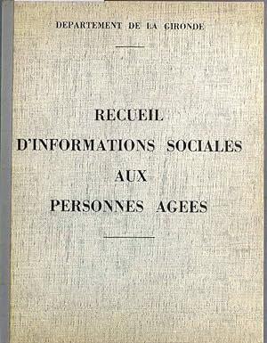 Recueil d'informations sociales aux personnes âgées. Vers 1975.