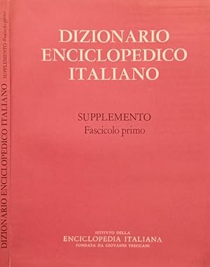 Bild des Verkufers fr Dizionario Enciclopedico italiano Supplemento Fasc.I zum Verkauf von Biblioteca di Babele