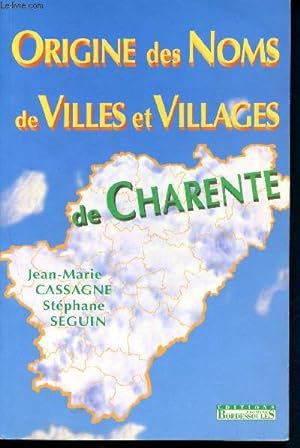 Image du vendeur pour Origine des noms de villes et villages de charente mis en vente par Le-Livre