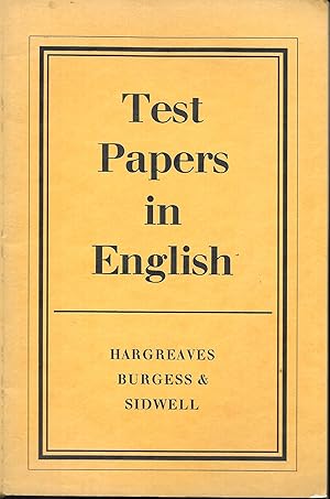 Seller image for Test Papers in English for sale by Books and Bobs