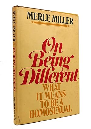 Seller image for ON BEING DIFFERENT What it Means to be a Homosexual for sale by Rare Book Cellar