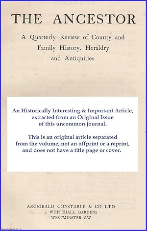 Imagen del vendedor de Castle-guard.Payments for Castle-guard. An original article from The Ancestor, a Quarterly Review of County & Family History, Heraldry and Antiquities, 1903. a la venta por Cosmo Books