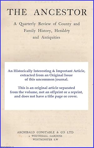 Seller image for Letters Of The Fanes And Incledons. An original article from The Ancestor, a Quarterly Review of County & Family History, Heraldry and Antiquities, 1904. for sale by Cosmo Books