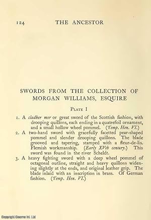 Immagine del venditore per Swords From The Morgan Williams Collection. An original article from The Ancestor, a Quarterly Review of County & Family History, Heraldry and Antiquities, 1902. venduto da Cosmo Books