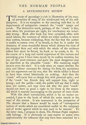 Imagen del vendedor de The Norman People : A Retrospective Review. An original article from The Ancestor, a Quarterly Review of County & Family History, Heraldry and Antiquities, 1902. a la venta por Cosmo Books