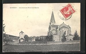 Bild des Verkufers fr Carte postale Bonnay, Ancienne et Novelle Eglise zum Verkauf von Bartko-Reher