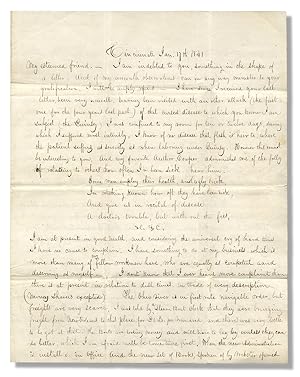 Imagen del vendedor de [Post-1840 U.S. Presidential Election Autograph Letter Signed from Cincinnati, commenting on President-Elect and Ohioan, William Henry Harrison, and on the Political "Spoils" System] a la venta por Ian Brabner, Rare Americana (ABAA)