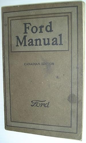 Imagen del vendedor de Ford Manual - Canadian Edition: 1920 Edition a la venta por RareNonFiction, IOBA