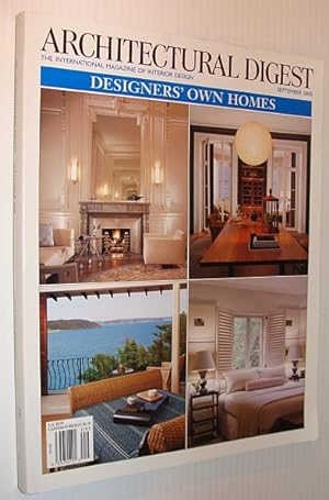 Seller image for Architectural Digest Magazine, September 2003 *Designers' Own Homes* for sale by RareNonFiction, IOBA