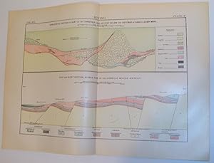 Colour Plate Containing: Horizontal Section of Part of the Comstock Lode, 331 Feet Below the Outc...