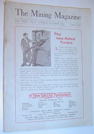 Bild des Verkufers fr The Mining Magazine: Vol. XXVII. No. 4, October 1922 zum Verkauf von RareNonFiction, IOBA