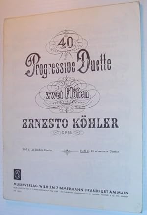 Bild des Verkufers fr 15 Progressive Duets for 2 Flutes: Op.55 Vol. II - Appendix to the Flute School, Part II zum Verkauf von RareNonFiction, IOBA