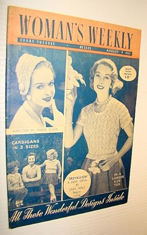 Seller image for Woman's Weekly (Magazine), No. 2335, August 4, 1956 - "Trevallion" By Sara Seale Begins / The Young Gloucesters for sale by RareNonFiction, IOBA