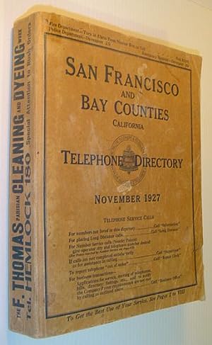 San Francisco and Bay Counties California Telephone Directory (Phonebook / Phone Book), November ...