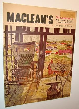 Bild des Verkufers fr Maclean's, Canada's National Magazine, June 15, 1953 - Dr. Evan Shute, Dr. Wilfred Shute - Vitamin E Pioneers zum Verkauf von RareNonFiction, IOBA