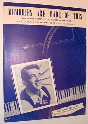 Bild des Verkufers fr Memories are Made of This - as Recorded By Dean Martin for Capital Records - Sheet Music for Voice and Piano zum Verkauf von RareNonFiction, IOBA