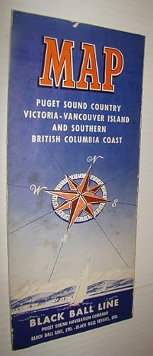 Black Ball Line (Ferry) Map: Puget Sound Country, Victoria - Vancouver Island, and Southern Briti...