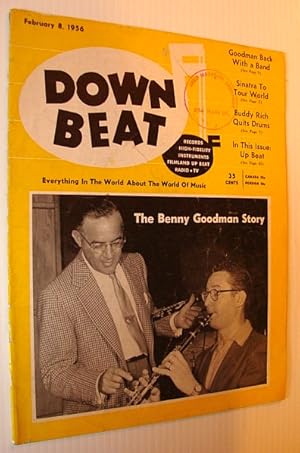 Bild des Verkufers fr Down Beat Magazine, February 8, 1956 - The Benny Goodman Story zum Verkauf von RareNonFiction, IOBA