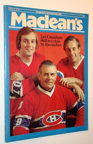 Maclean's - Canada's Newsmagazine, 5 April 1976 - Guy Lafleur, Jean Beliveau and Maurice (Rocket)...