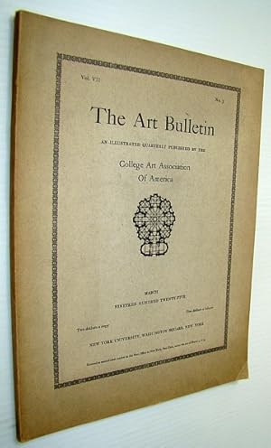 Imagen del vendedor de The Art Bulletin - An Illustrated Quarterly, March 1925, Vol, VII, No. 3 a la venta por RareNonFiction, IOBA