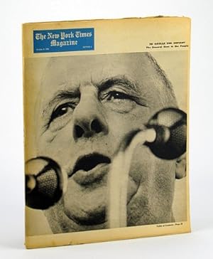 Imagen del vendedor de The New York Times Magazine, October (Oct.) 6, 1963 - Charles De Gaulle Cover Photo a la venta por RareNonFiction, IOBA