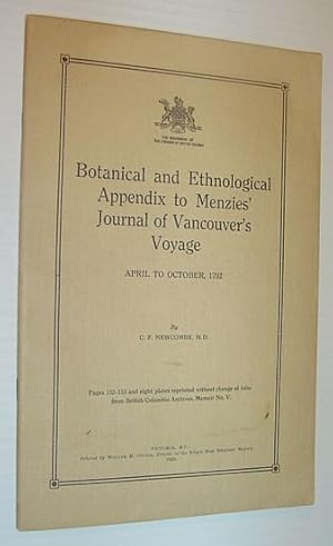 Botanical and Ethnological Appendix to Menzies' Journal of Vancouver's Voyage, April to October 1792