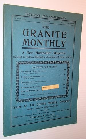 Imagen del vendedor de The Granite Monthly - A New Hampshire Magazine - August 1916: Hon. Henry W. Keyes a la venta por RareNonFiction, IOBA
