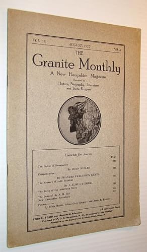 Bild des Verkufers fr The Granite Monthly - A New Hampshire Magazine, August 1927 zum Verkauf von RareNonFiction, IOBA
