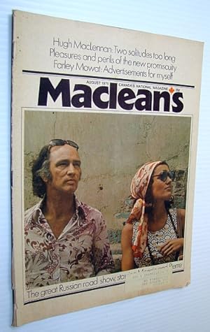 Bild des Verkufers fr Maclean's - Canada's National Magazine, August 1971 - Margaret and Pierre Trudeau Cover Photo zum Verkauf von RareNonFiction, IOBA