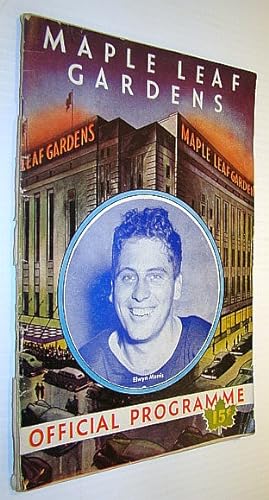 Maple Leaf Gardens Official Programme, December 30, 1944, Toronto Maple Leafs Vs. Chicago Black H...