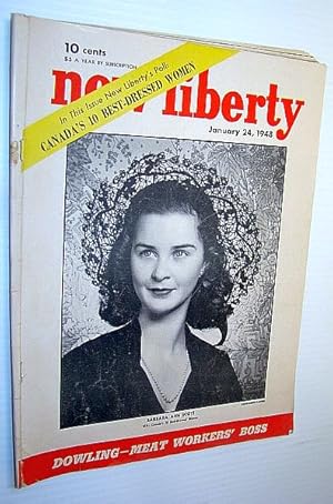 Seller image for New Liberty Magazine, January 24 1948 - Barbara Ann Scott Cover Photo / Canada's Ten Best-Dressed Women for sale by RareNonFiction, IOBA