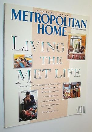 Bild des Verkufers fr Metropolitan Home Magazine, September 1988: Special Issue - Living the Met Life zum Verkauf von RareNonFiction, IOBA