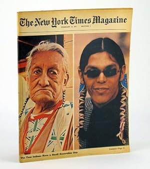 Seller image for The New York Times Magazine, February (Feb.) 21, 1971 - Taos Indian Cover Photo / Singer James Taylor for sale by RareNonFiction, IOBA