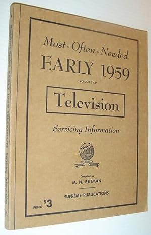 Most-Often-Needed Early 1959 Television Servicing Information: Volume TV-15