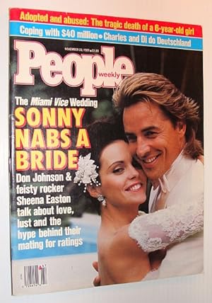 Seller image for People Magazine, 23 November 1987 - Don Johnson and Sheena Easton Cover - the Miami Vice Wedding for sale by RareNonFiction, IOBA