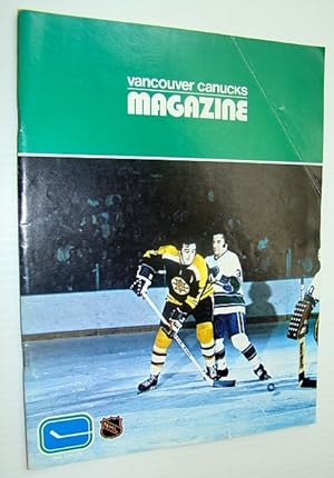 Seller image for Vancouver Canucks Hockey Magazine, January 1, 1973 - Great Colour Photo of Phil Esposito Working in Front of the canucks' Net for sale by RareNonFiction, IOBA