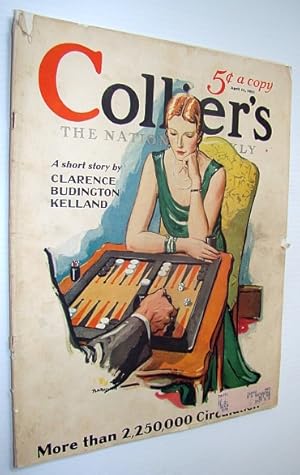 Imagen del vendedor de Collier's Magazine - The National Weekly: April 11, 1931 - Classy Backgammon Cover a la venta por RareNonFiction, IOBA