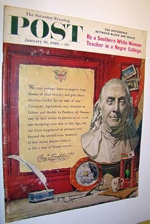 Bild des Verkufers fr The Saturday Evening Post, January 16, 1960 - White Teacher in Negro College Describes Black/White Differences, The Soldi Family zum Verkauf von RareNonFiction, IOBA