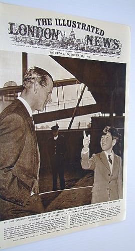 Bild des Verkufers fr The Illustrated London (ILN) News, October 20, 1956 - Cover Photo of Prince Charles with His Father / Motor Show Number zum Verkauf von RareNonFiction, IOBA