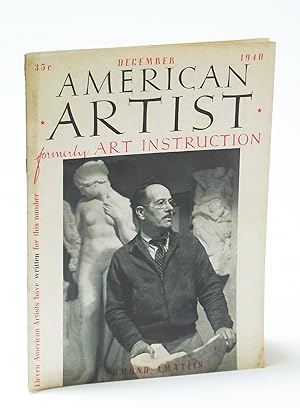 Bild des Verkufers fr American Artist Magazine, December (Dec.) 1940 - Edmond Amateis Cover Photo zum Verkauf von RareNonFiction, IOBA