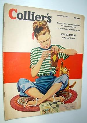 Image du vendeur pour Collier's Magazine, August 28, 1948 - The Secret Papers of Harry L. Hopkins / Why Ike Said No mis en vente par RareNonFiction, IOBA