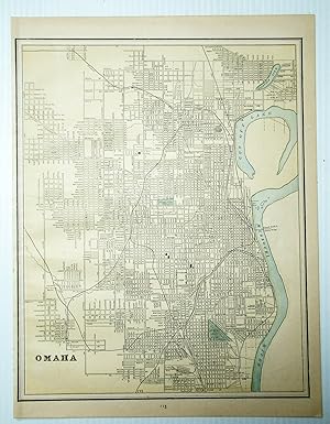 1889 Color Map of the City of Omaha, Nebraska (NE)