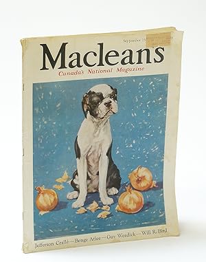 Imagen del vendedor de Maclean's, Canada's National Magazine, September (Sept.) 15, 1933, Vol. 46, No. 18 - The Aemilius Jarvis Conspiracy Case a la venta por RareNonFiction, IOBA