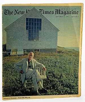 Image du vendeur pour The New York Times Magazine, September (Sept.) 5, 1971 - Edward Hopper Cover Photo mis en vente par RareNonFiction, IOBA