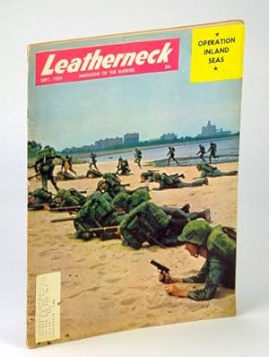 Bild des Verkufers fr Leatherneck - Magazine of the Marines, September (Sept.) 1959 , Volume XLII, Number 9 - Cover Photo of 2d Battalion, Sixth Marines on Chicago's Montrose Beach (Operation Inland Seas) zum Verkauf von RareNonFiction, IOBA