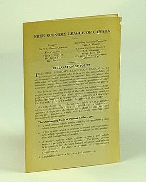 Free Economy League of Canada Informational Leaflet