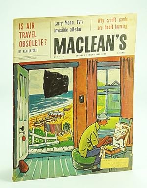 Bild des Verkufers fr Maclean's Magazine, 7 May 1960 - Larry Man, TV's Invisible All-Star/Corporal James N. Kirk, RCAF zum Verkauf von RareNonFiction, IOBA