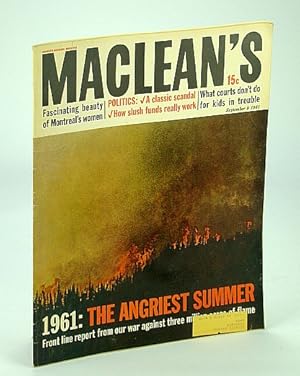 Imagen del vendedor de Maclean's - Canada's National Magazine, 9 September (Sept.) 1961: Forest Fires / Brock Chisholm a la venta por RareNonFiction, IOBA