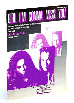 Seller image for Girl I'm Gonna Miss You - Recorded By Milli Manilli: Sheet Music for Voice and Piano with Guitar Chords for sale by RareNonFiction, IOBA